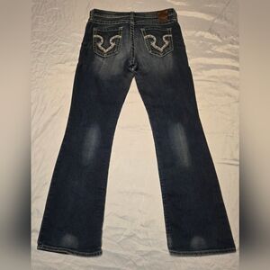 Big Star Maddie Midrise Bootcut Womens Jeans Size 30 Long EUC Denim 32" inseam